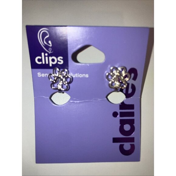 Claire’s Clip On Earrings Bundle of 3 New Coffee Cups and Dog Paws - Picture 4 of 4